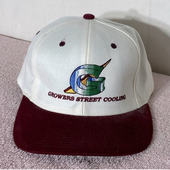 Vintage Growers Street Cooling Embroidered Logo Snap Back Hat - Picture 1 of 11
